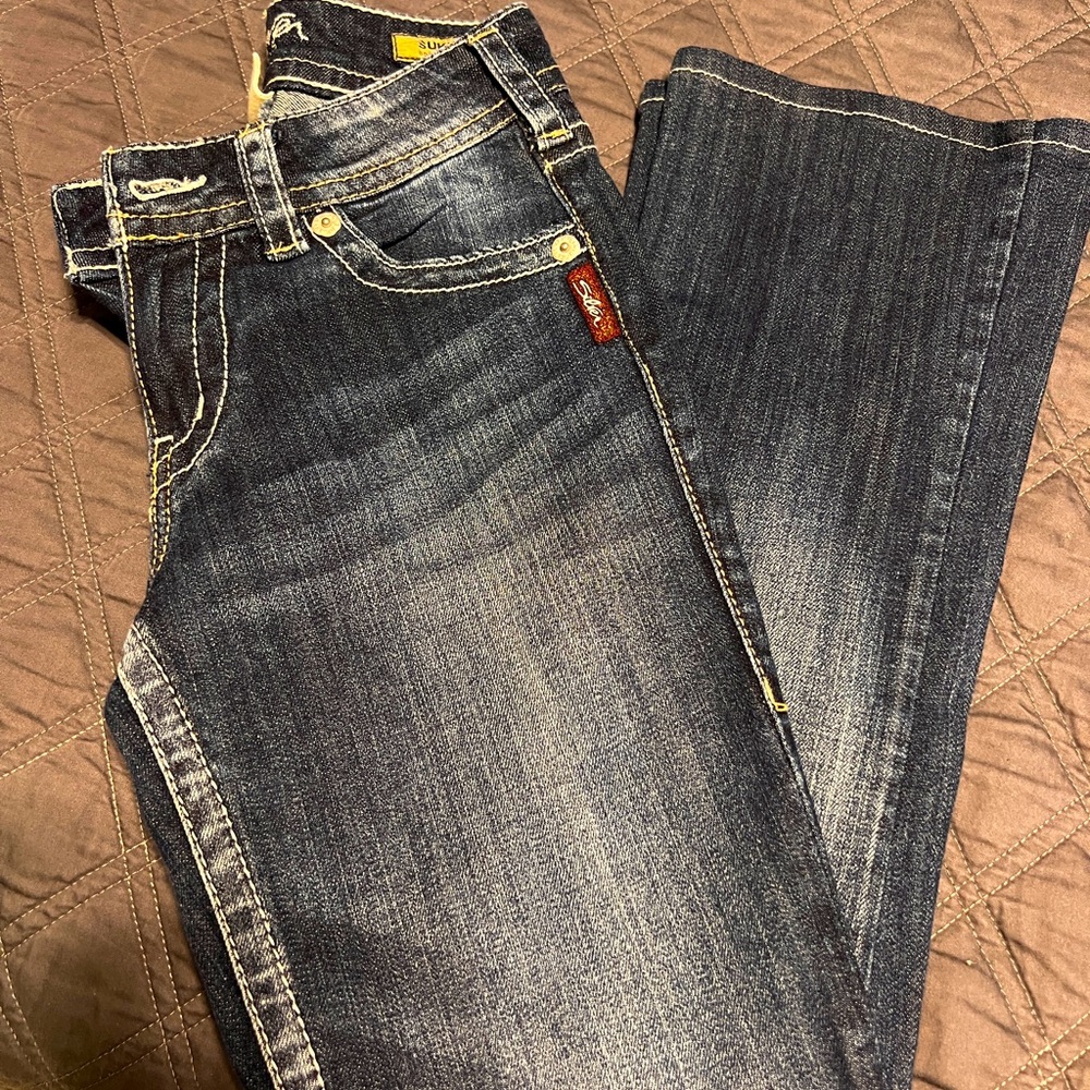 Silver Cropped Jeans